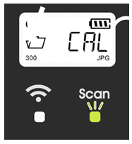 scanner calibrate calibration scan button sheet press